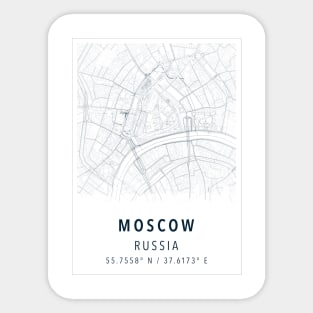 moscow russia map Sticker